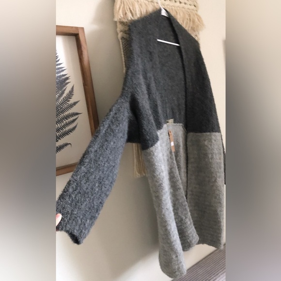 NWT Peruvian Link Alpaca Collection Open Ombre Two Tone Cardigan One Size - Picture 2 of 6